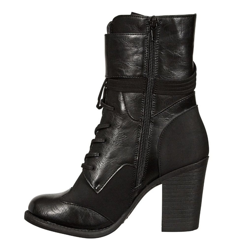 Women Ankle High Boots Block Heel Footwear R6